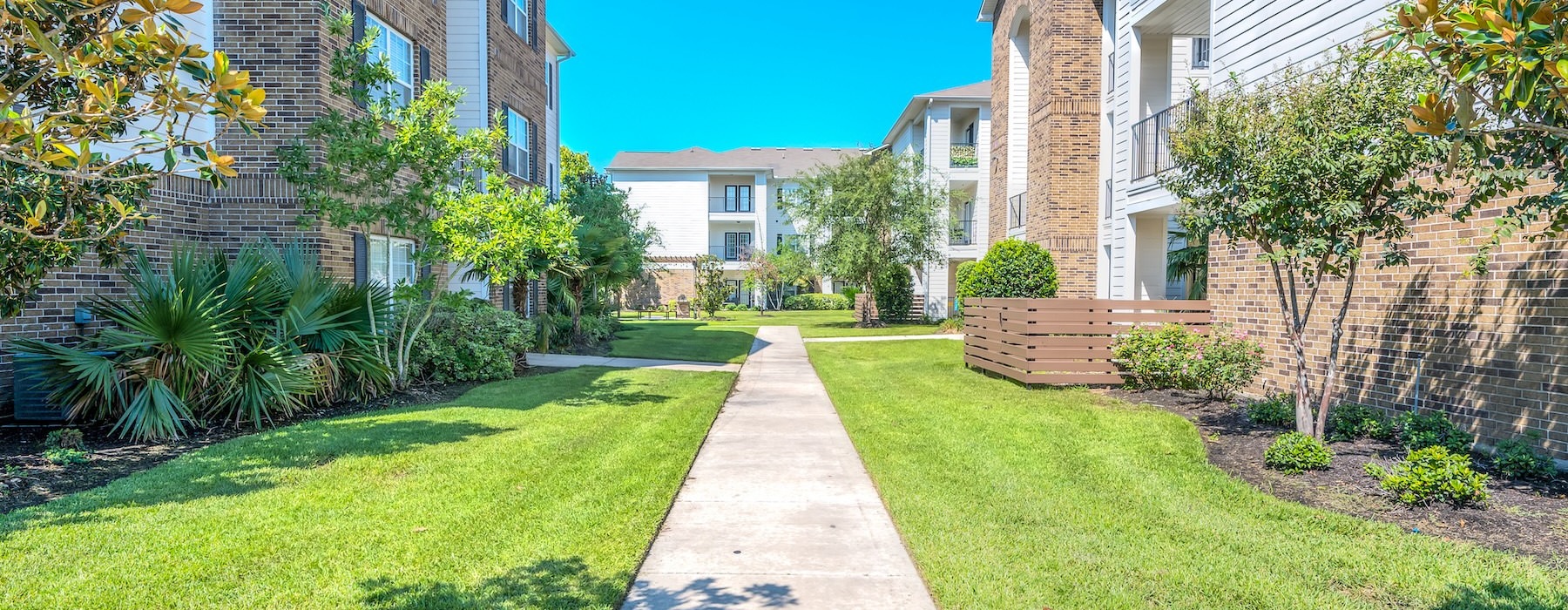 a path between buildings