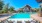 a swimming pool in a backyard